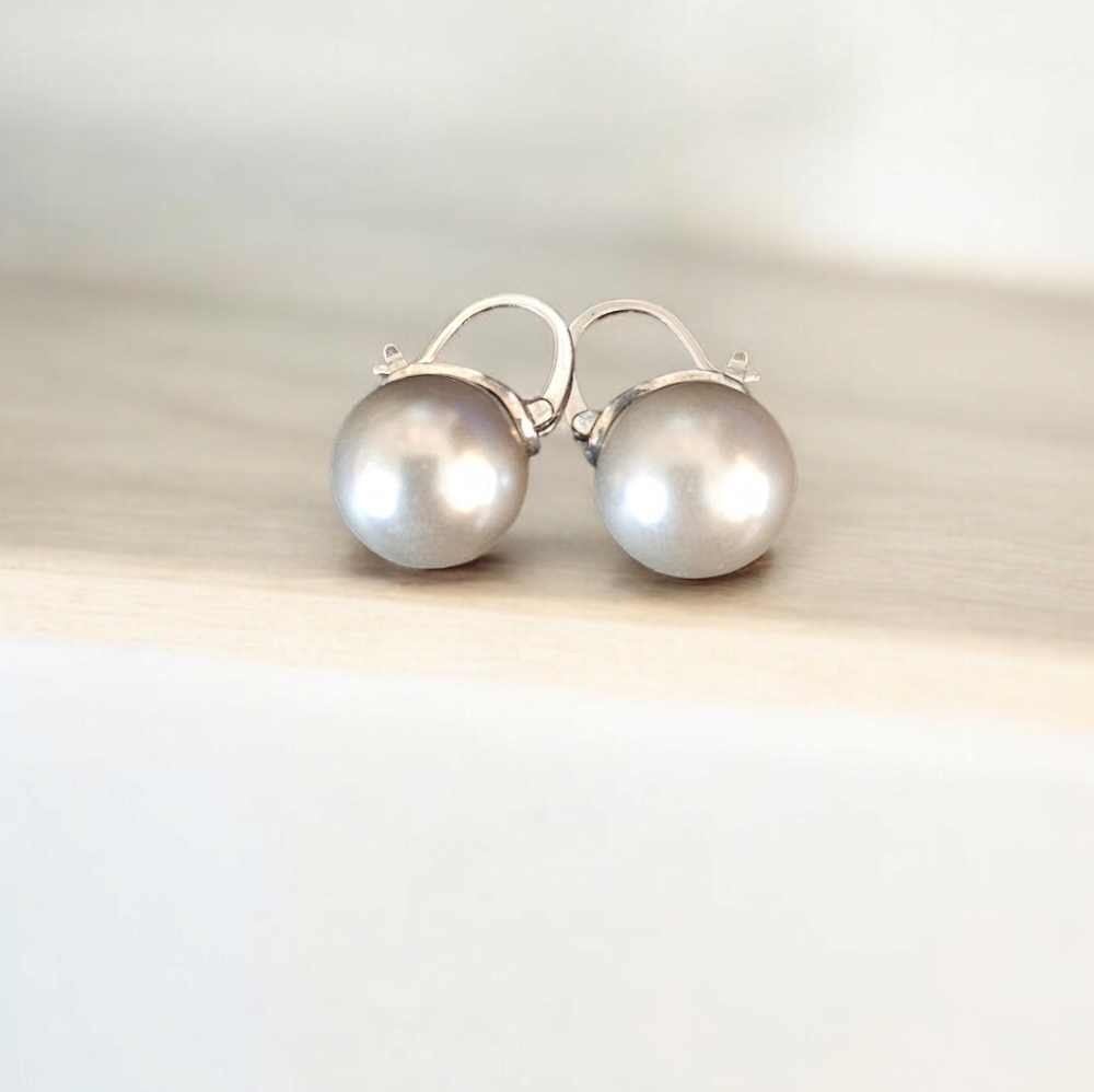 Kate Spade RARE‼️Silver Pearl Drop Earrings